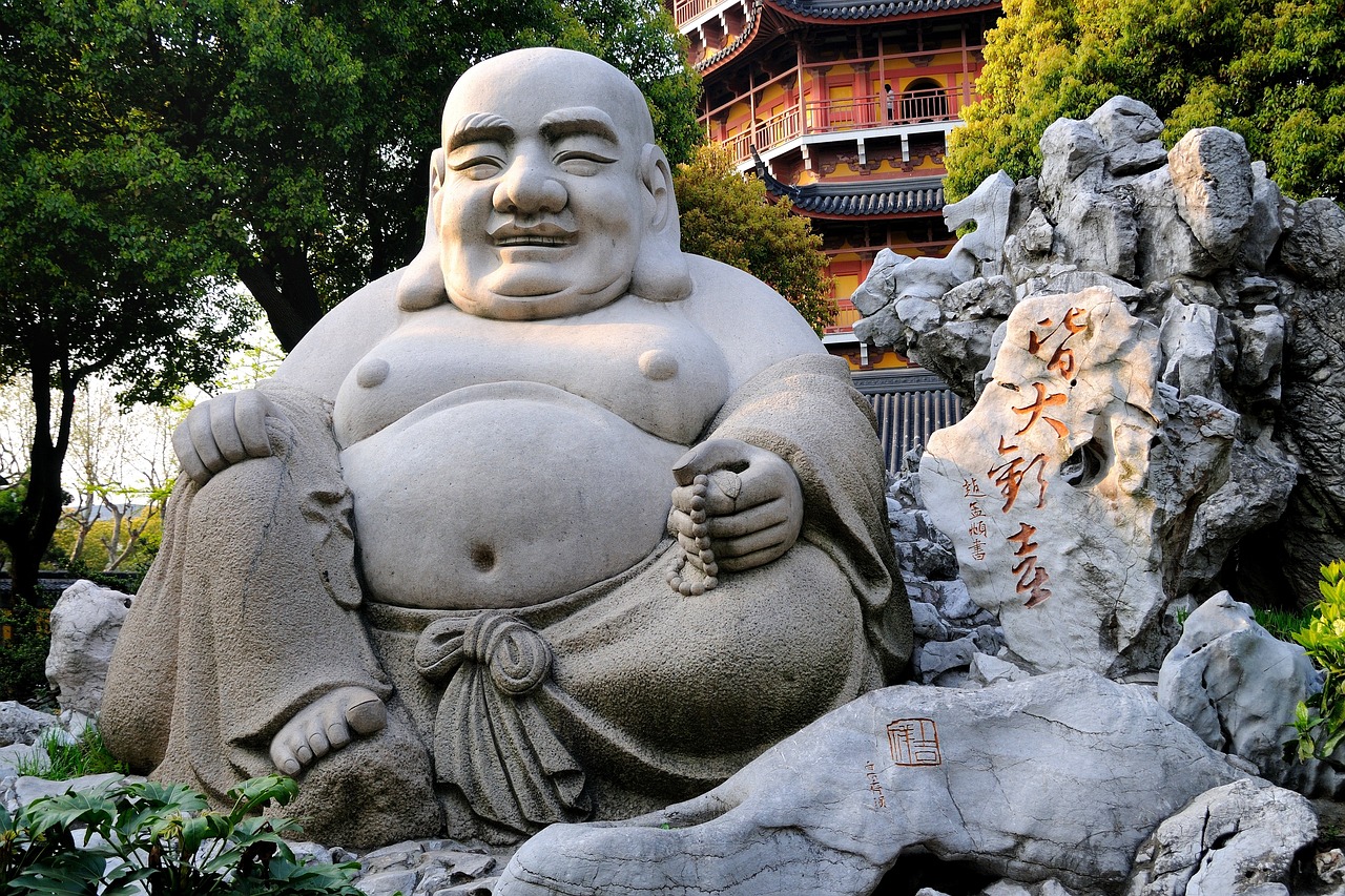 Laughing buddha statue in China